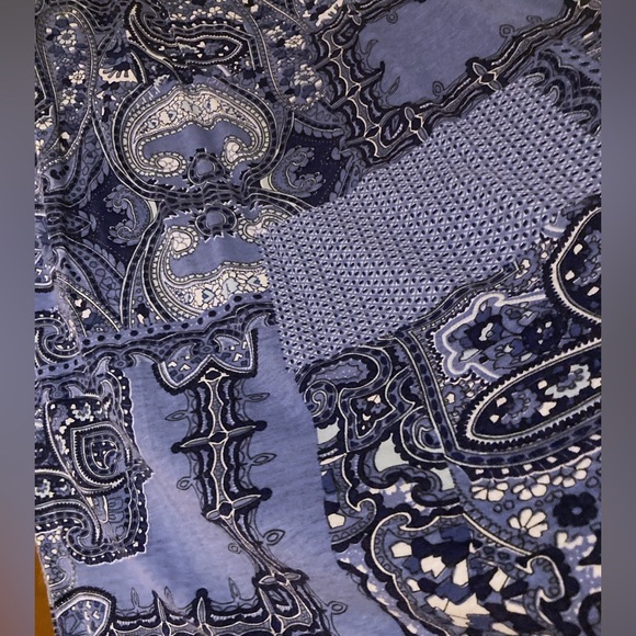 Blue paisley and patchwork print dress - Sleeveless - Size M - Picture 4 of 4